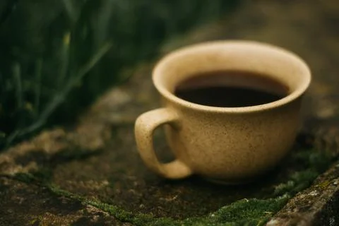 Coffee mug on the table Foto stock