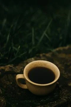 Coffee mug on the table Stock Photos