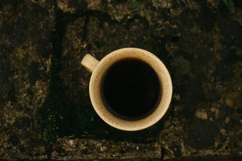 Coffee mug on the table Stock Photos