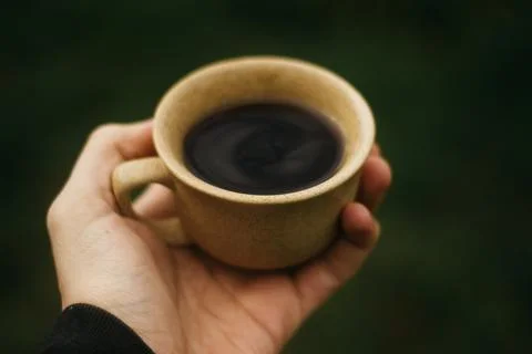 Coffee mug on the table Stock Photos