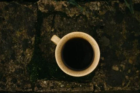 Coffee mug on the table Stock Photos