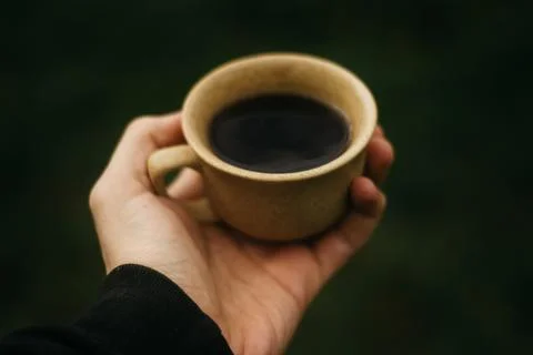 Coffee mug on the table Stock Photos