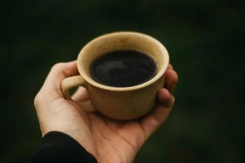 Coffee mug on the table Stock Photos