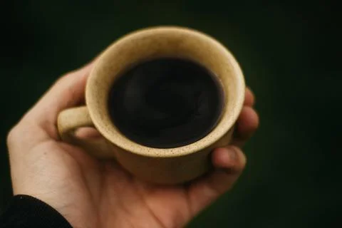 Coffee mug on the table Stock Photos
