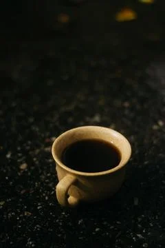 Coffee mug on the table Stock Photos