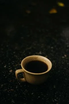 Coffee mug on the table Stock Photos