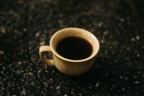 Coffee mug on the table Stock Photos