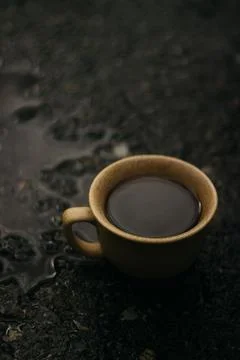 Coffee mug on the table Stock Photos