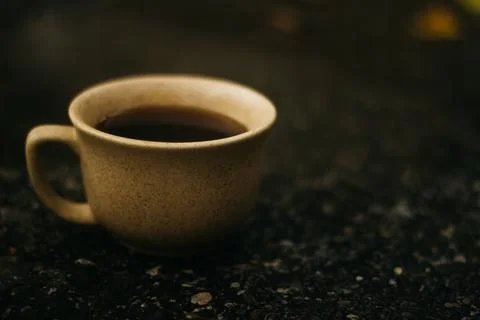 Coffee mug on the table Stock Photos