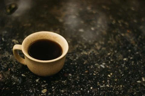 Coffee mug on the table Stock Photos