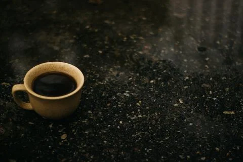 Coffee mug on the table Stock Photos