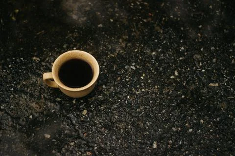 Coffee mug on the table Stock Photos