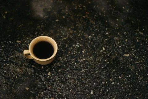 Coffee mug on the table Stock Photos