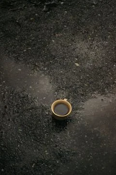 Coffee mug on the table Stock Photos