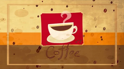 Coffee mug of unusual form like separate in piece with curled gas approaching Stock Footage 129642105