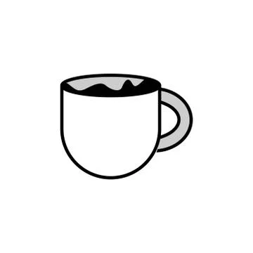 Coffee mug vector design template illustration Иллюстрация