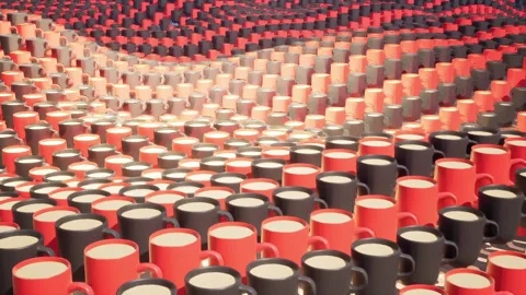 Coffee mug wave animation Stock Footage 299637892