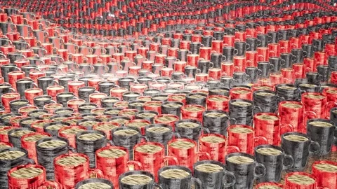 Coffee mug wave animation Stock Footage 300401997