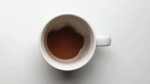 Coffee mug on white background Stock Footage 194339218