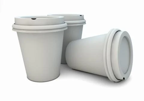 Coffee mugs Illustrazione stock