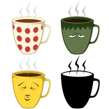 Coffee Mugs Stock Illustration
