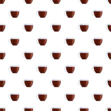 Coffee mugs pattern with seamless repeating design イラスト素材