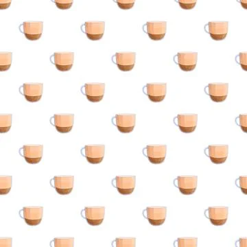 Coffee mugs seamless pattern generating repeating design イラスト素材