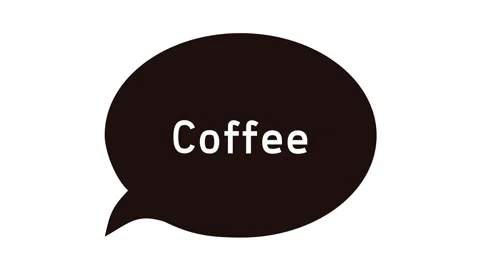 Coffee in Multilanguage or Many Language in Bubble Text Animation Stock Footage 155557036