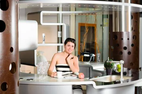 Coffee in new kitchen Stock Photos