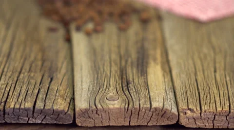 Coffee On Old Wood Table Background Stock Footage 63164908