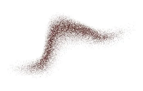 Coffee or pepper powder wave, crumbs or granules Illustrazione stock