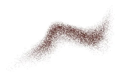 Coffee or pepper powder wave, crumbs or granules Stock Illustration