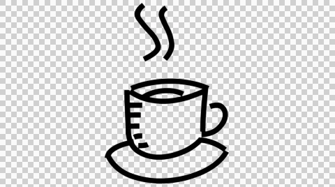 Coffee or Tea hand drawn illustration animation sketch transparent background Stock Footage 42809157