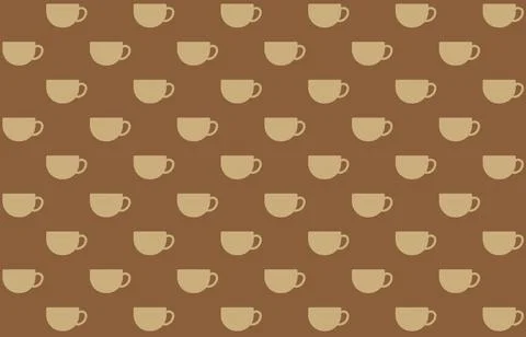 Coffee or Teacups seamless pattern background design Illustrazione stock