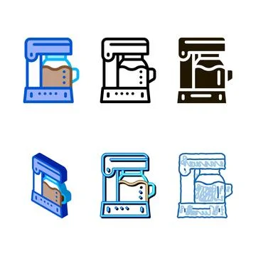 Coffee pack machine icon vector outline イラスト素材