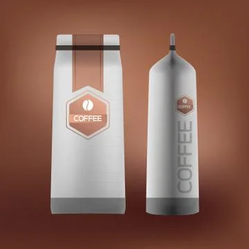 Coffee packaging design vector illustration Illustrazione stock