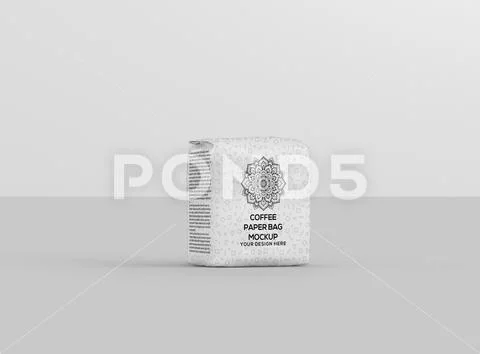 Coffee paper bag mockup small 08 Modello PSD