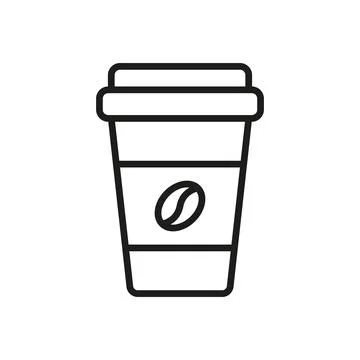 Coffee paper cup drink icon, a sleek and modern vector illustration featuri.. Stock Illustration