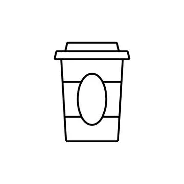 Coffee paper cup icon element of coffe icon for mobile concept and web apps.  Illustrazione stock