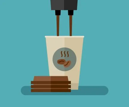 Coffee paper cup Stock Illustration