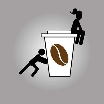 Coffee paper cup Stock Illustration
