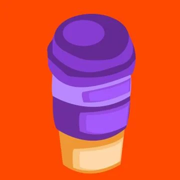 Coffee in paper cup logo. Vector illustration Stock Illustration