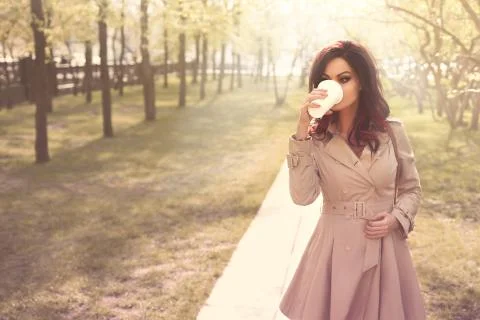 Coffee in the park. Stock Photos