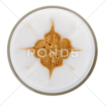 Coffee with pattern from above Stock Photos