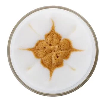 Coffee with pattern from above Stock Photos