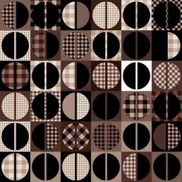 Coffee pattern in geometric style Stock Illustration