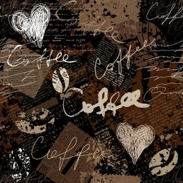 Coffee pattern 스톡 일러스트