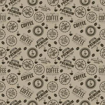 Coffee pattern Stock Illustration