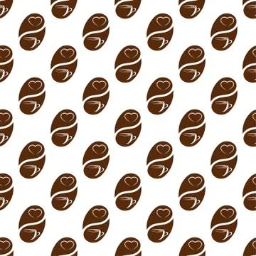 Coffee pattern, seamless pattern design for coffee shop Stock Illustration