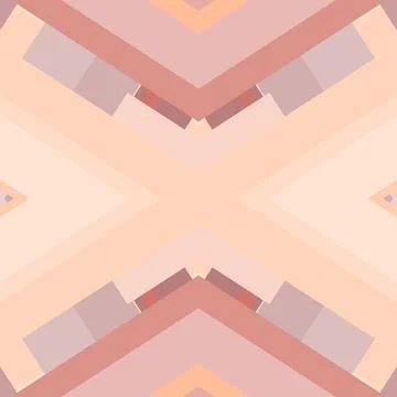 Coffee peach latte mirrored line-art composition with rose water, apricot foam, Stock Illustration